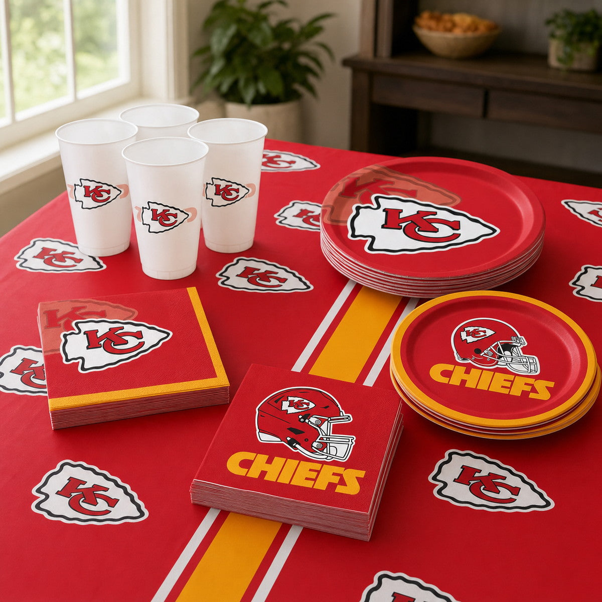 12/Case Bulk Kansas City Chiefs Table Covers