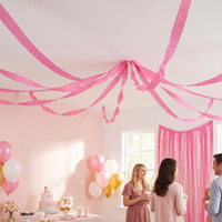 Classic Pink Crepe Streamer 81 ft (12 per Case)