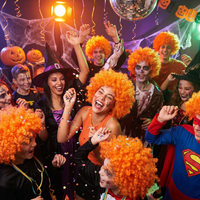 Vibrant Orange Curly Wig - Spirit & Halloween Fun!