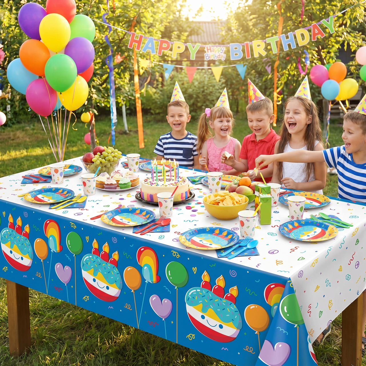 Bubbly Birthday Tablecover, Paper 54" x 96" (6 per Case)