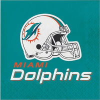 192 pc Bulk Miami Dolphins Luncheon Napkins - Sports Party Supplies by Creative Converting