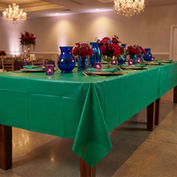 Emerald Green Plastic Table Covers 54 inch x 108 inch (12 per Case)