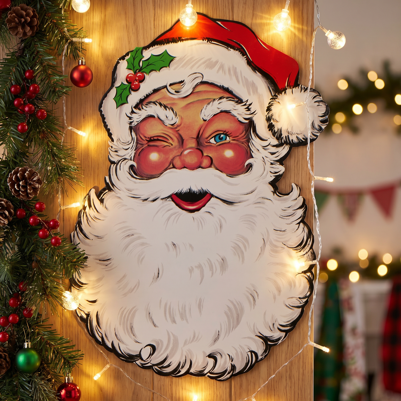 Christmas Display Santa Face Cutout