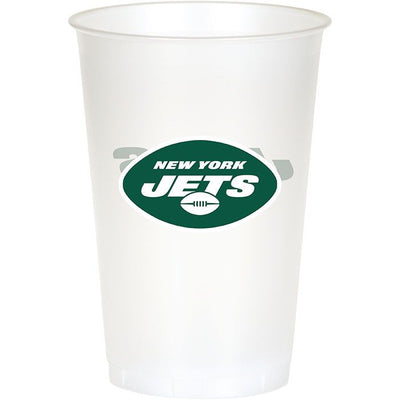 96/Case Bulk New York Jets 20 oz Plastic Cups