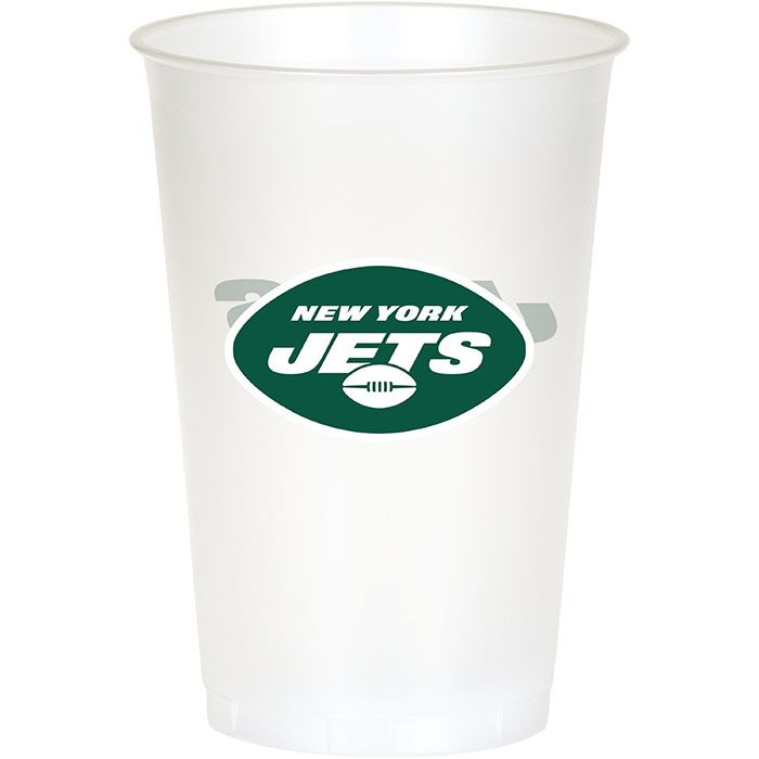 96 pc Bulk New York Jets 20 oz Plastic Cups - Sports Party Supplies by Creative Converting