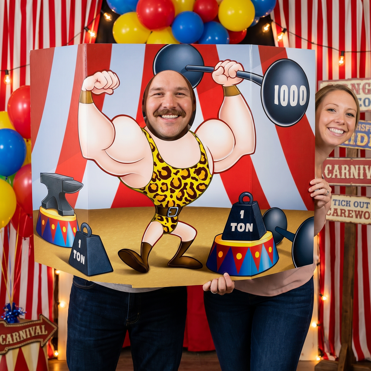 Circus Couple Party Photo Prop