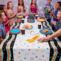 Birthday Beats Disco Party Paper Tablecloths (Case of 6)