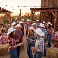 White Plastic Cowboy Hat - One Size Fits Most