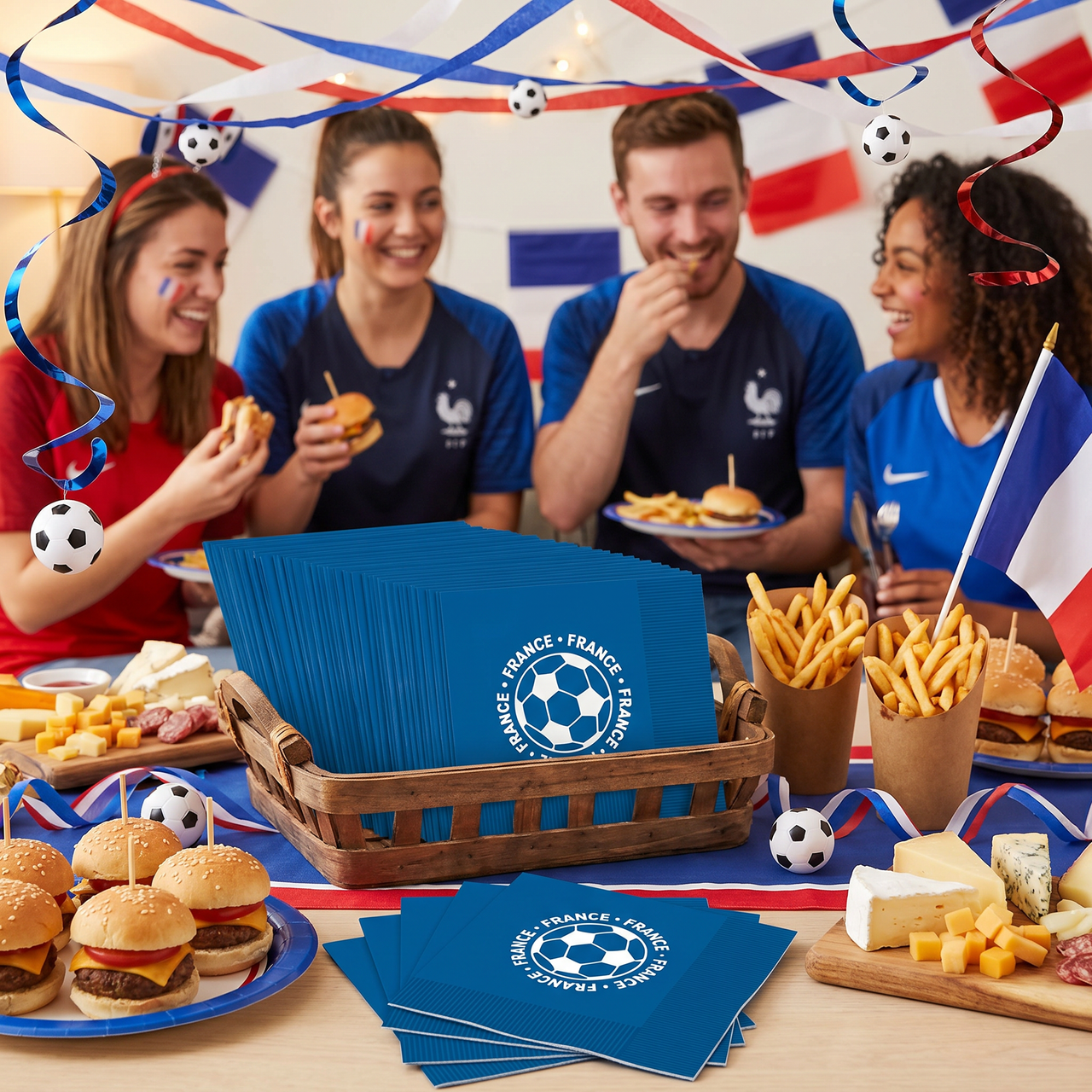 France Soccer Luncheon Napkins - 16 Count, 2-Ply