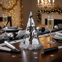 Silver Foil Party Hats (Case of 12)