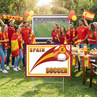 Spain Soccer Yard Sign - All-Weather Plastic with H-Stake