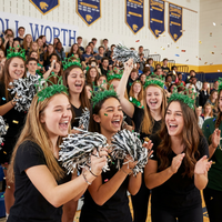 Green Plastic Tiara with Combs - Spirit & School Pride