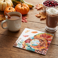 Tasteful Turkey Paper Beverage Napkin (Case of 192)