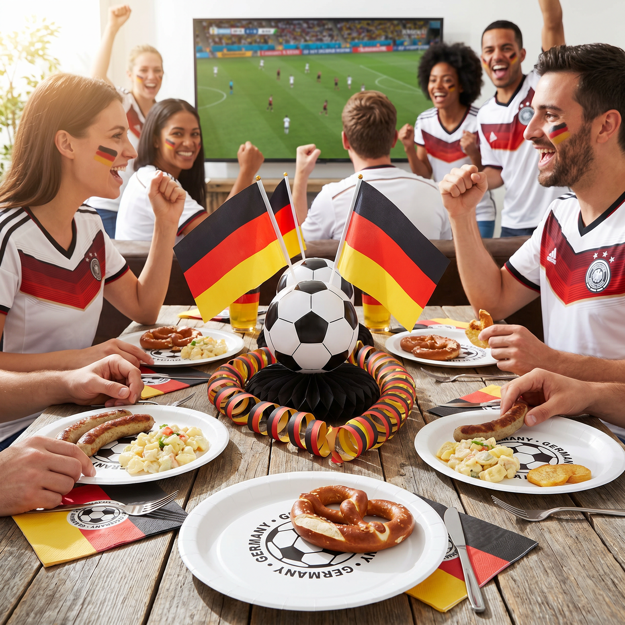 Germany Soccer Party Plates - 9 Inch (8-Pack)