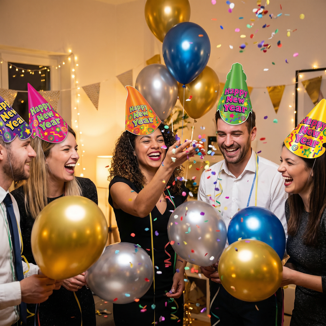 Color-Brite New Year's Eve Party Hats