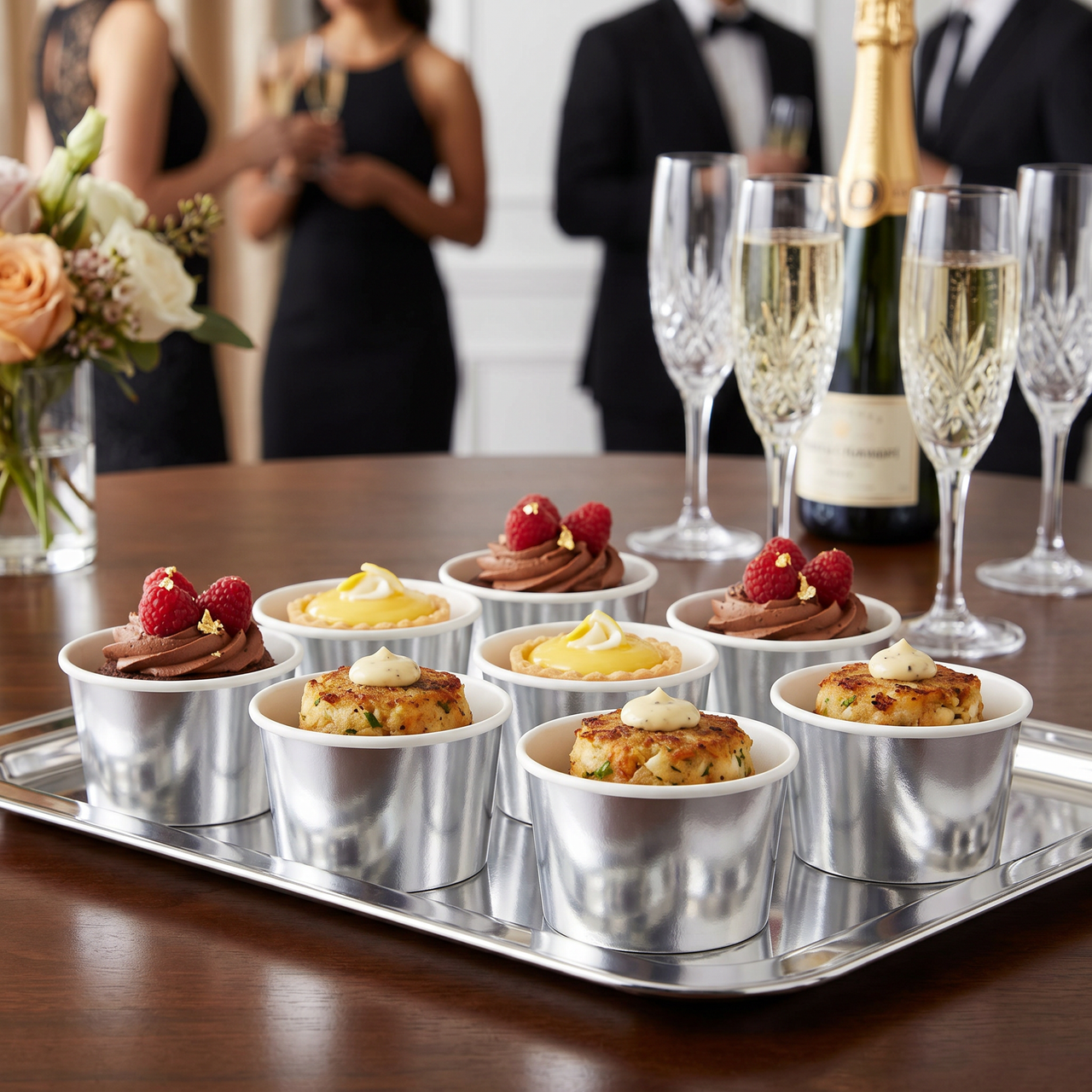 Silver Foil Paper Treat Cups (96 per Case)