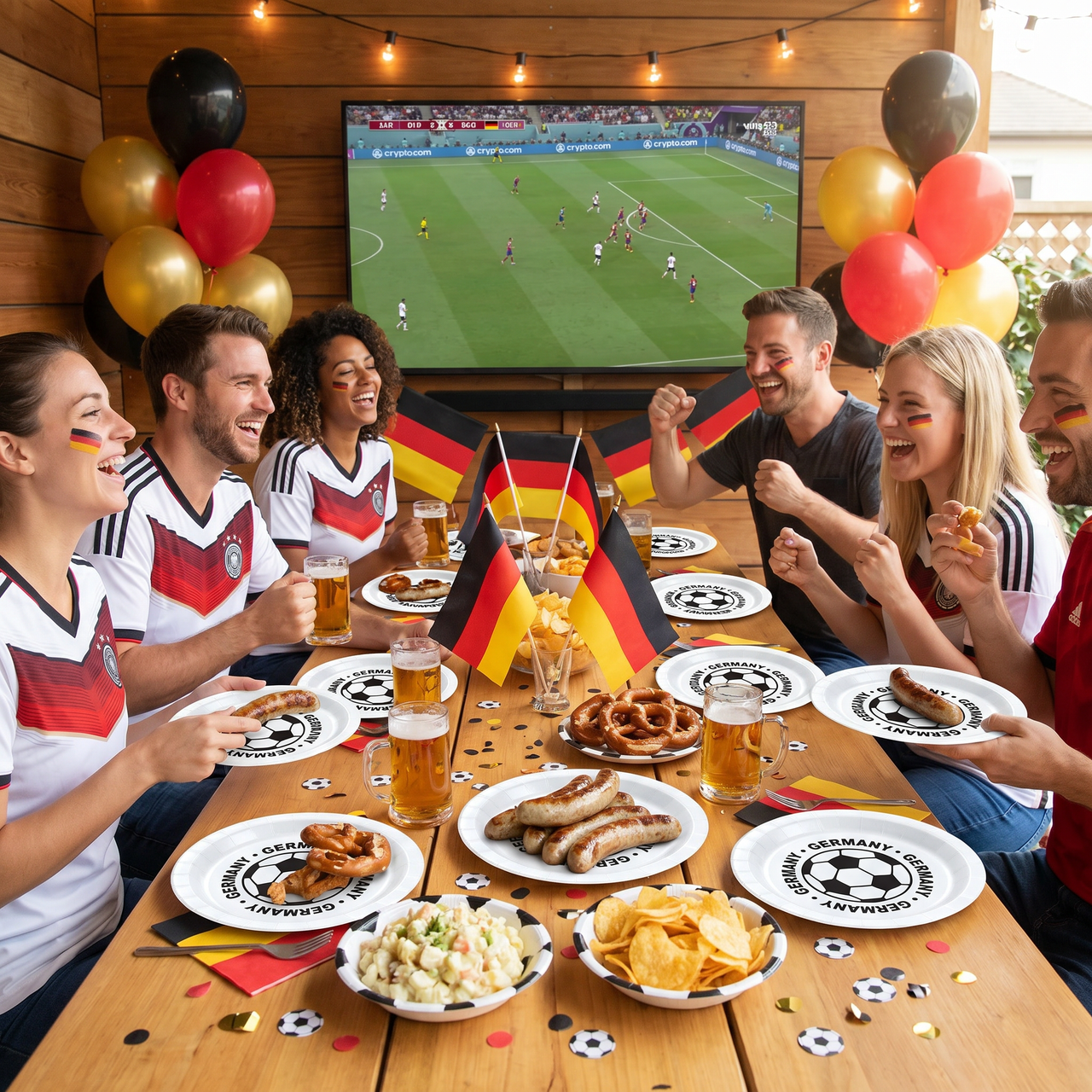 Germany Soccer Party Plates - 9 Inch (8-Pack)