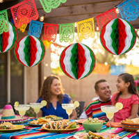 Fiesta Tissue Ball - red - white - green
