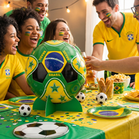 Brazil Soccer 3D Centerpiece - 9.25 inch Sports Decoration