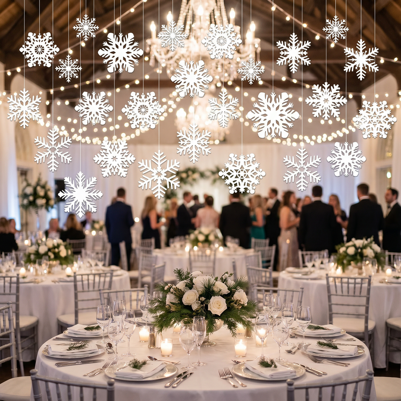 Christmas Die-Cut Snowflakes Decoration