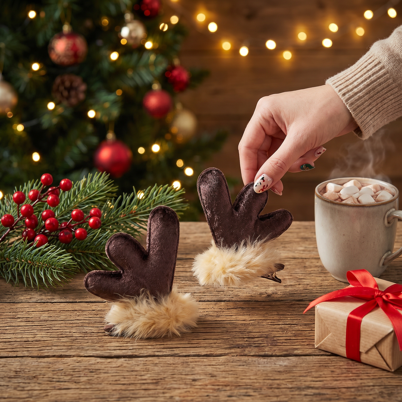 Christmas Antler Hair Clips
