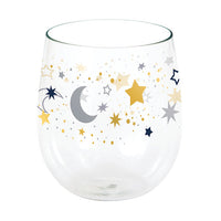 6 pc Bulk Starry Night Plastic Wine Glasses - Party Themes by Creative Converting