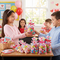Valentine Treats Cello Bag with Zipper (144 per Case)