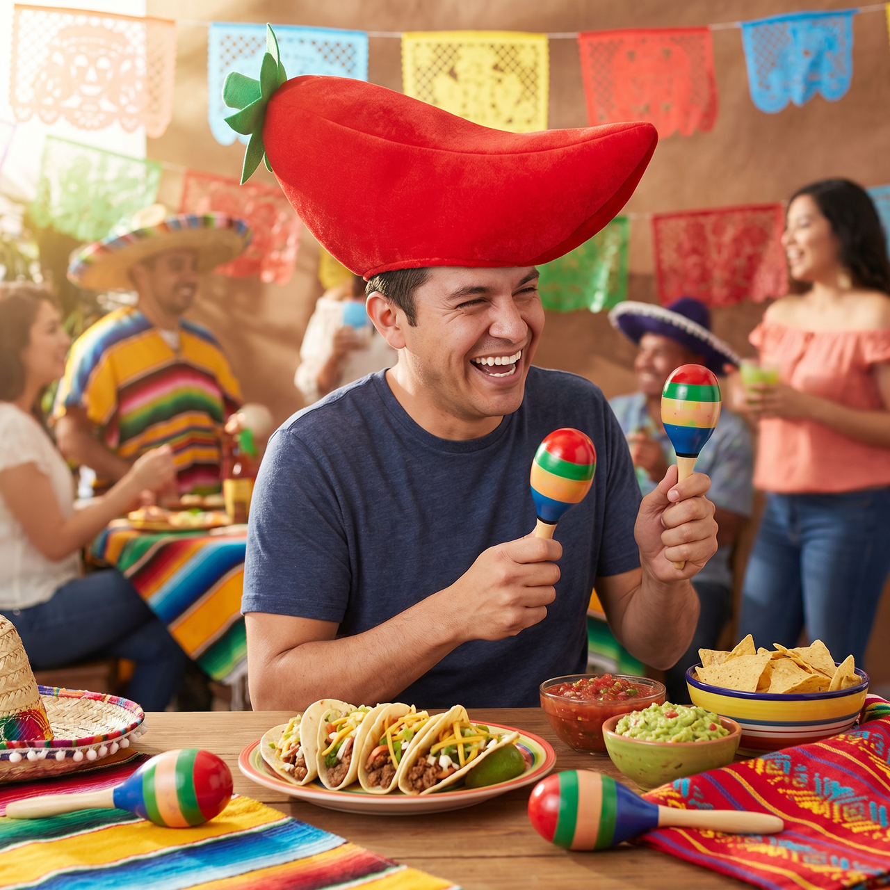 Fiesta Plush Chili Pepper Hat
