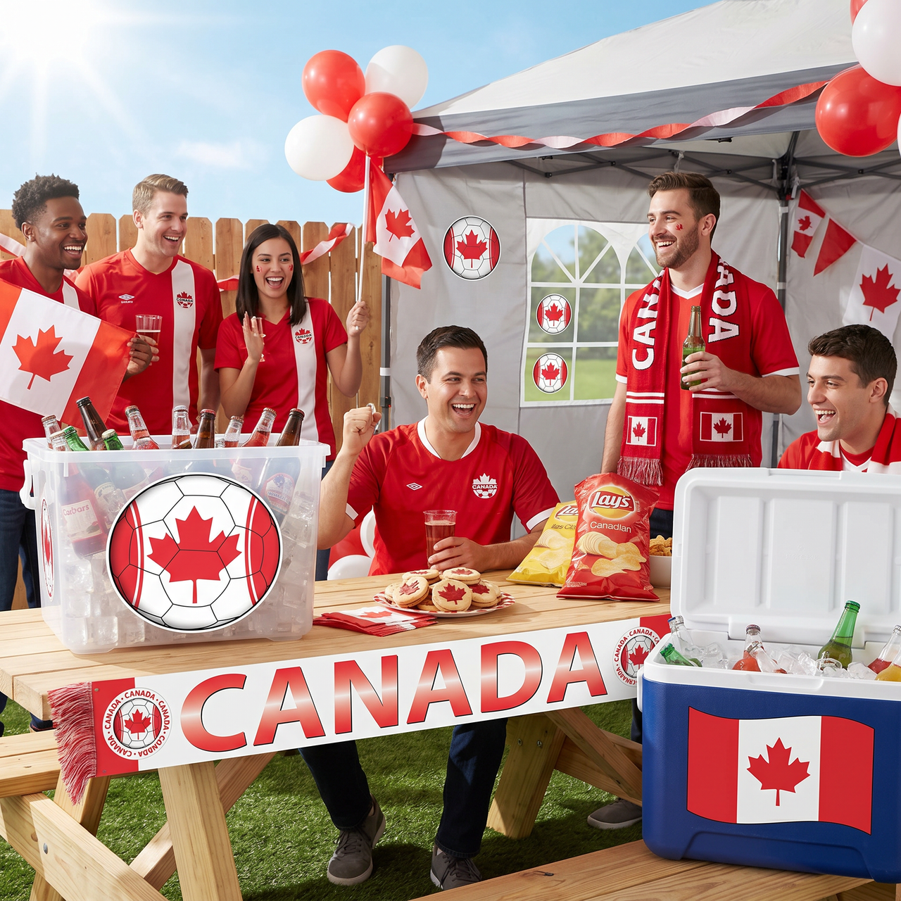 Canada Soccer Peel 'N Place Decals - 6 Stickers per Sheet
