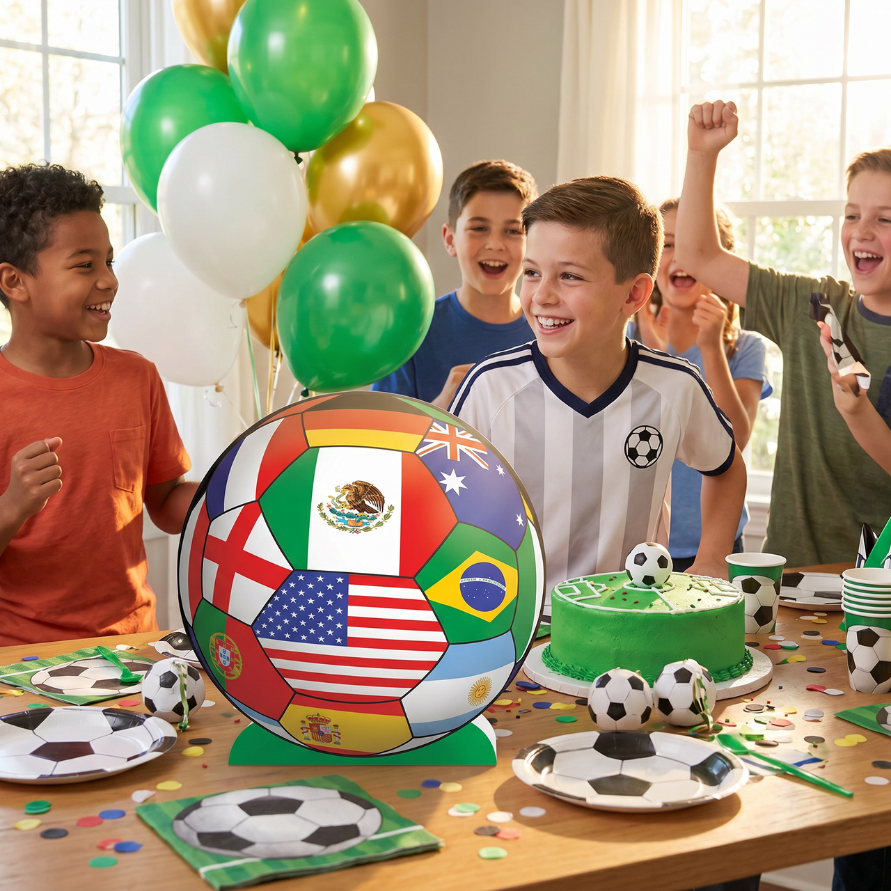 Soccer Ball 3D Centerpiece - 9.25 inch Sports Party Decor