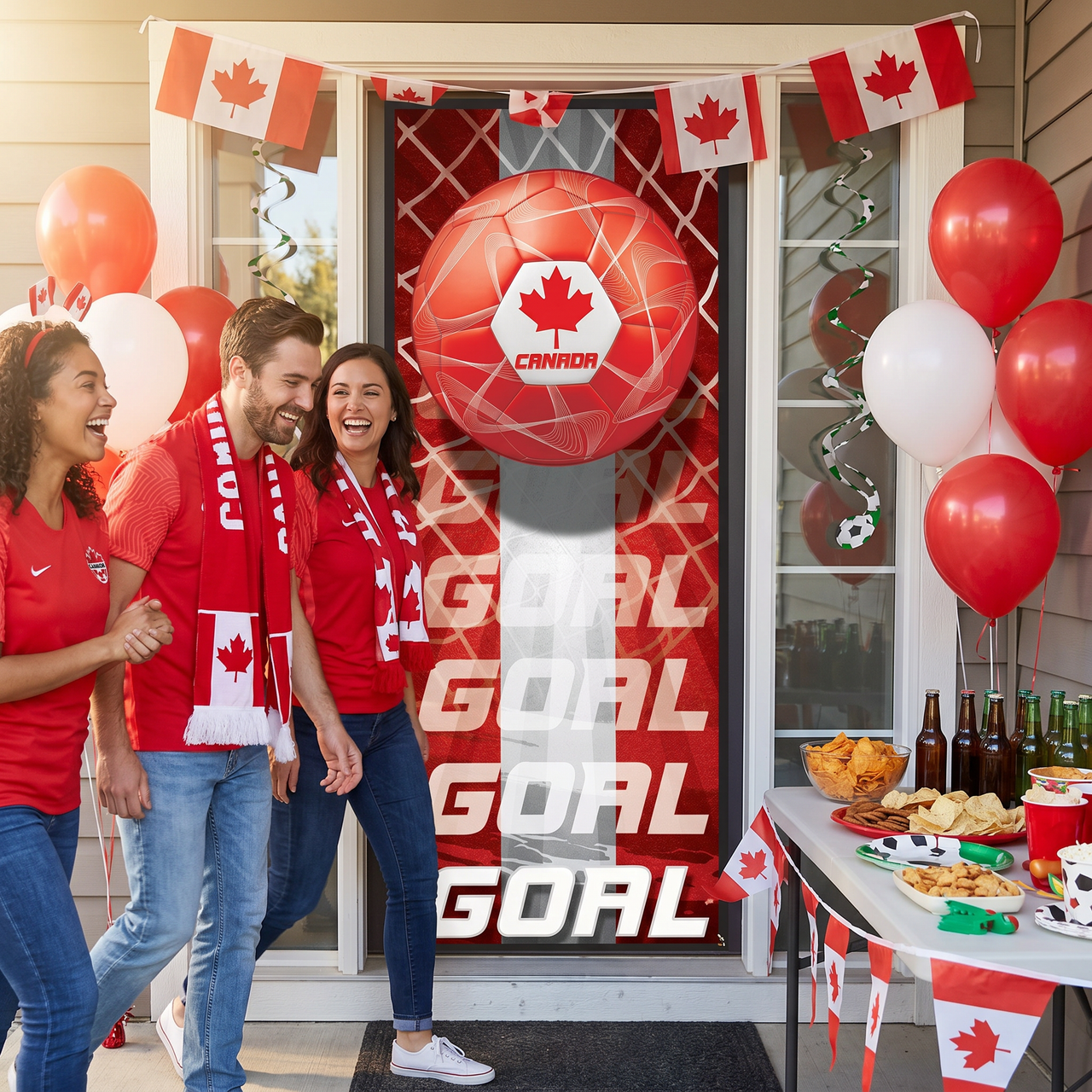 Soccer Door Cover - All-Weather Sports Decoration (6ft x 30in)