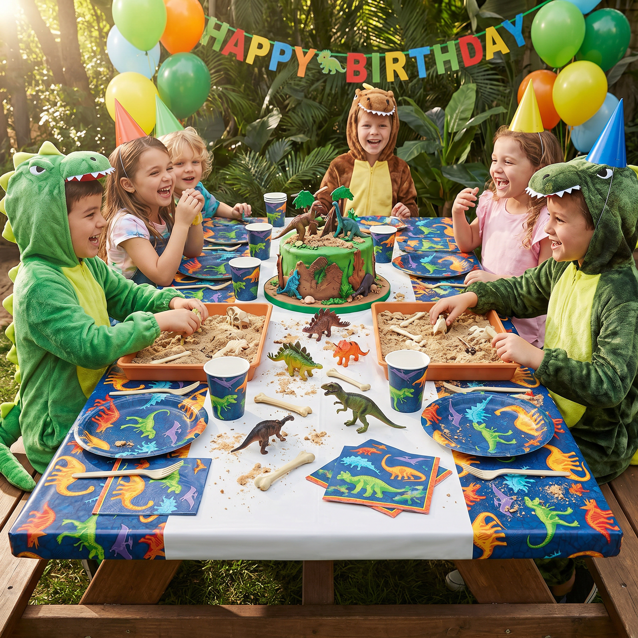Dino Dig Plastic Table Covers (12 per Case)
