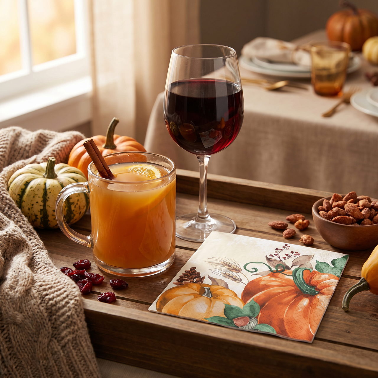 Harvest Delight Paper Beverage Napkin (Case of 192)