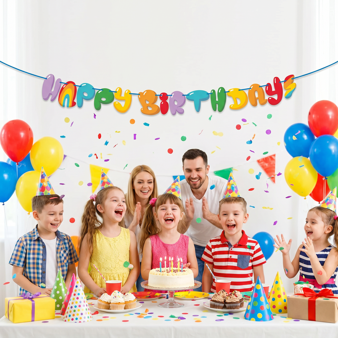 Bubbly Birthday Letter Banner (12 per Case)