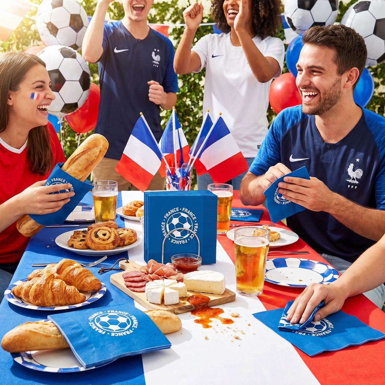 France Soccer Luncheon Napkins - 16 Count, 2-Ply