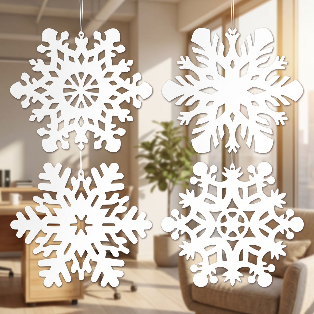 Christmas Die-Cut Snowflakes Decoration