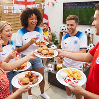England Soccer Party Plates - 9 Inch Dinner Plates (8 Pack)