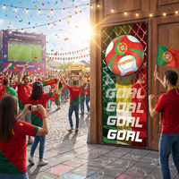 Portugal Soccer Door Cover - All-Weather Sports Decor