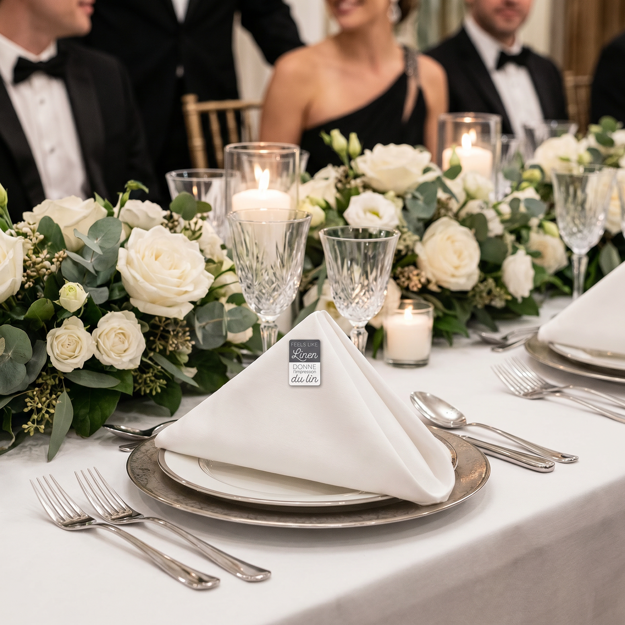 White Ultra Dinner Napkins 4" x 8" (Case of 200)
