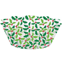 12ct Holly Fluted Plastic Bowls