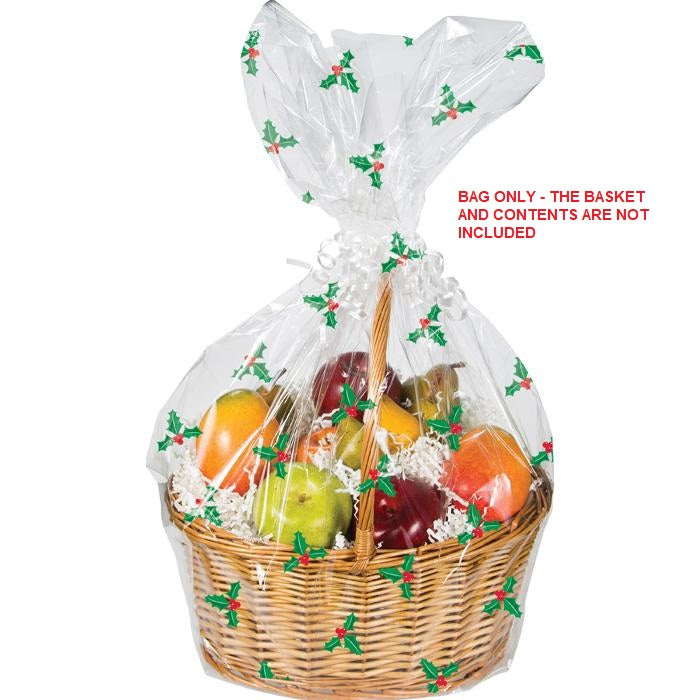 12ct Bulk Holly Basket Bags