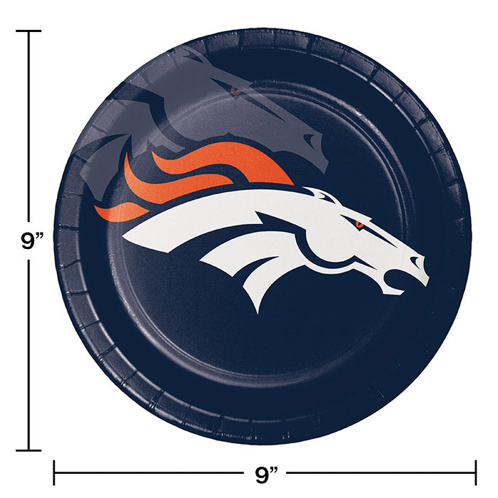 96/Case Bulk Denver Broncos Dinner Plates