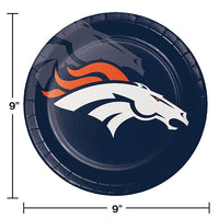 96/Case Bulk Denver Broncos Dinner Plates