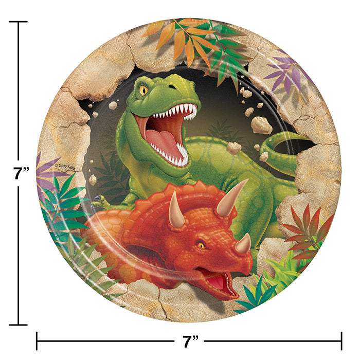 96ct Bulk Dino Blast Dessert Plates