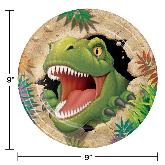 96ct Bulk Dino Blast Dinner Plates
