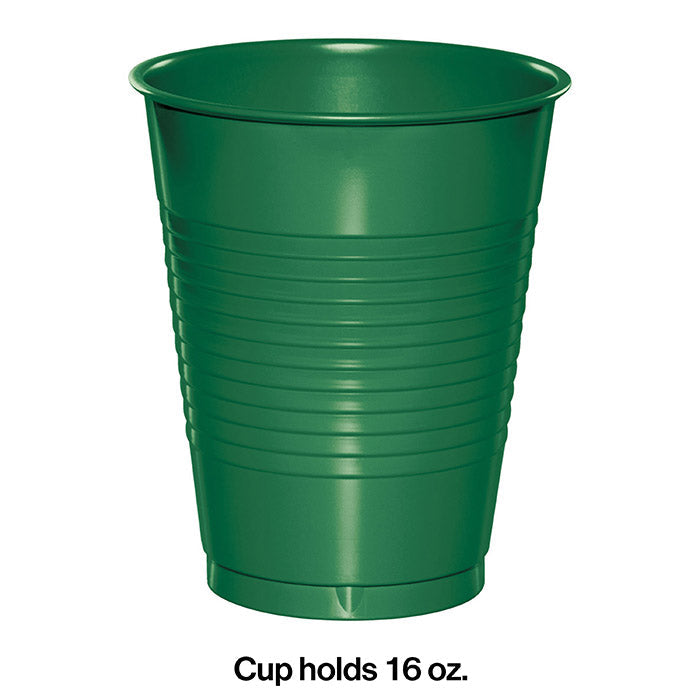 240ct Bulk Emerald Green 16 oz Plastic Cups