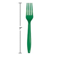 288ct Bulk Emerald Green Plastic Forks