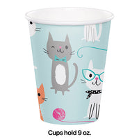 96ct Bulk Purr-fect Cat Party 9 oz Cups