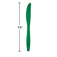 288ct Bulk Emerald Green Plastic Knives