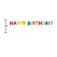 12ct Bulk Happy Birthday Multicolor Pick Candles